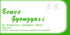 bence gyongyosi business card